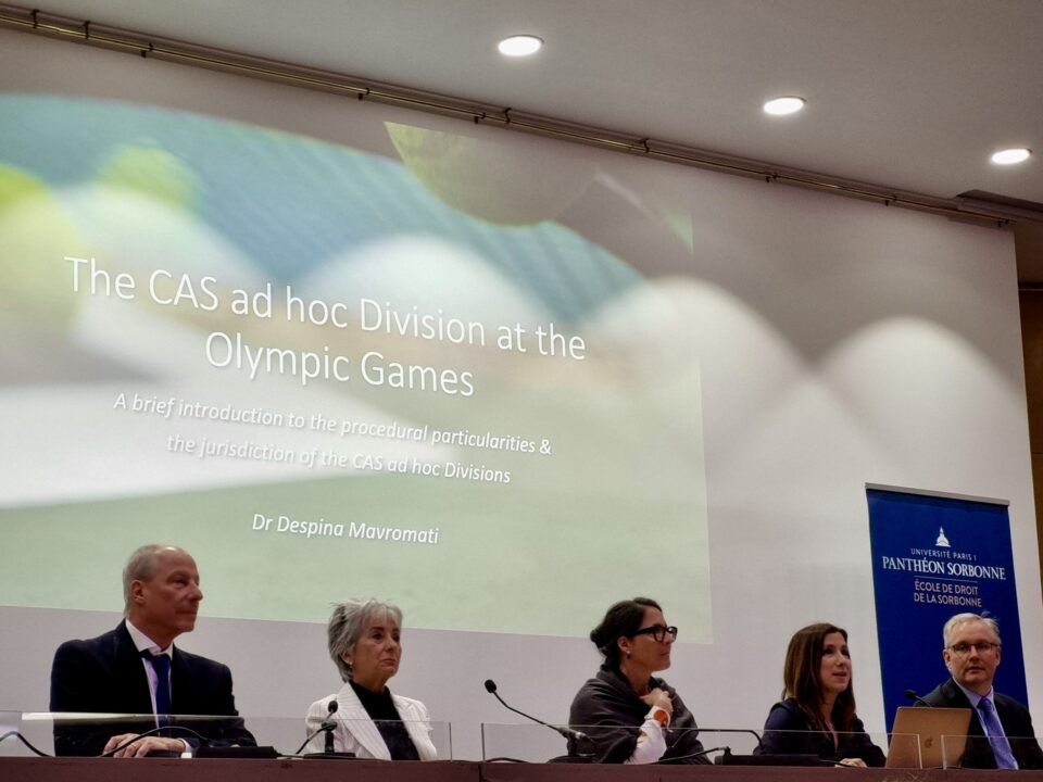 “Arbitration and the Olympic Games” conference hosted by the French Olympic Committee in Paris - www.sportlegis.com