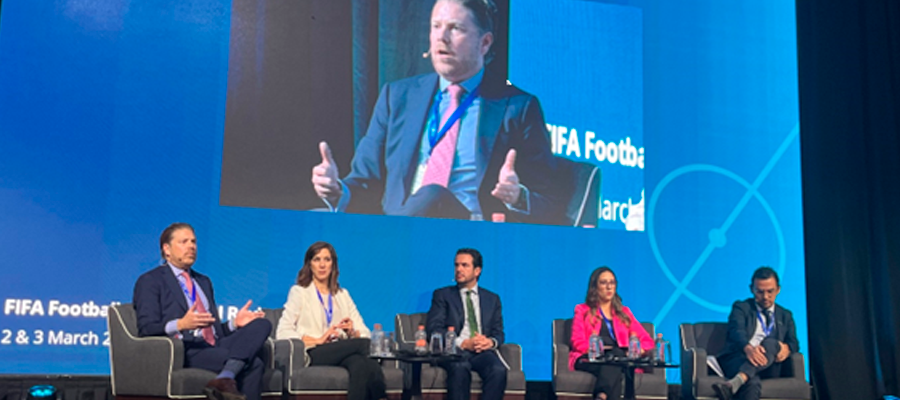 Despina Mavromati spoke at the FIFA Football Annual Review 2023 in Mexico City - www.sportlegis.com