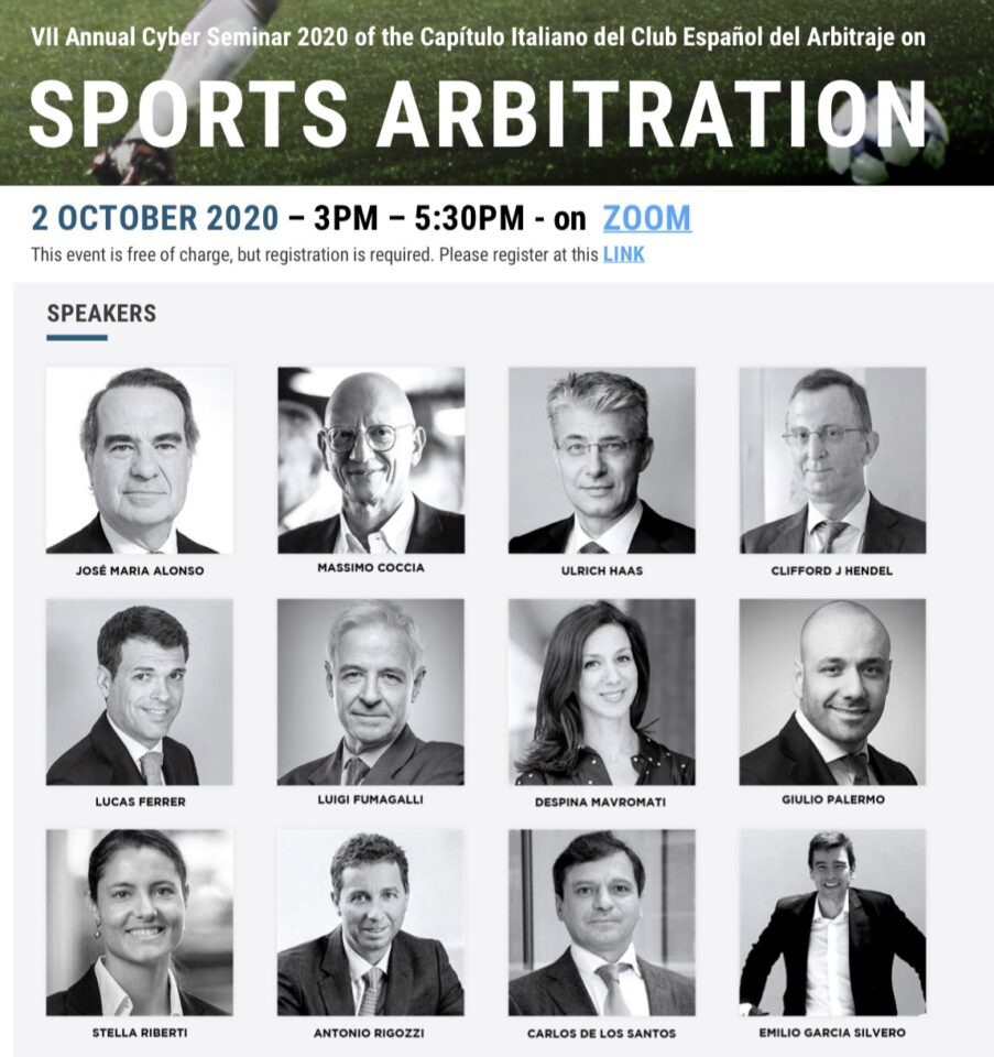 VII Annual Seminar on Sports Arbitration of the Spanish Arbitration Association - www.sportlegis.com