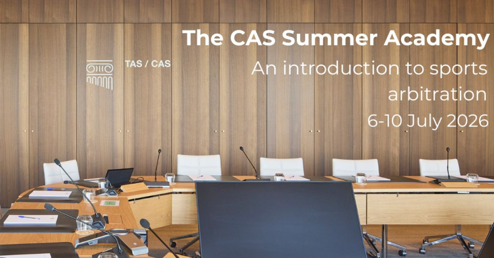 CAS Summer Academy 2026 - www.sportlegis.com